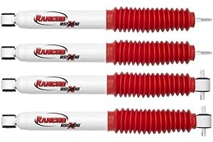 TrendsAuto RS5000X Series Set of Front & Rear Shocks fits 1997 2006 Wrangler TJ 4WD with 0" Lift - Accomodates Larger Wheels - Includes TrendsAuto Decal