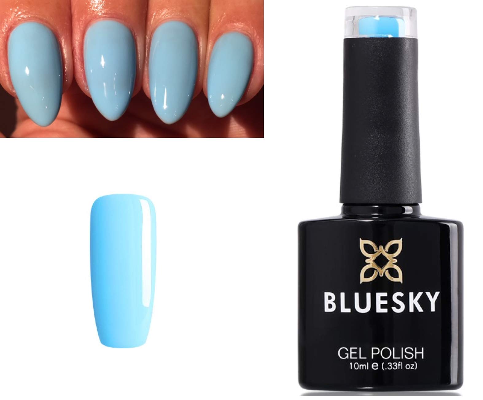 Bluesky BLUE, LIGHT BLUE, PALE BLUE, CHOOSE YOUR BLUE Nail Gel Polish Exclusive (NEON 19 PACIFIC BLUE)