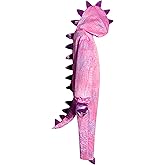 DEAR MODEL Girls Pink T-rex Costume Halloween Cosplay Dinosaur Costume for Kids 3-14 Old…