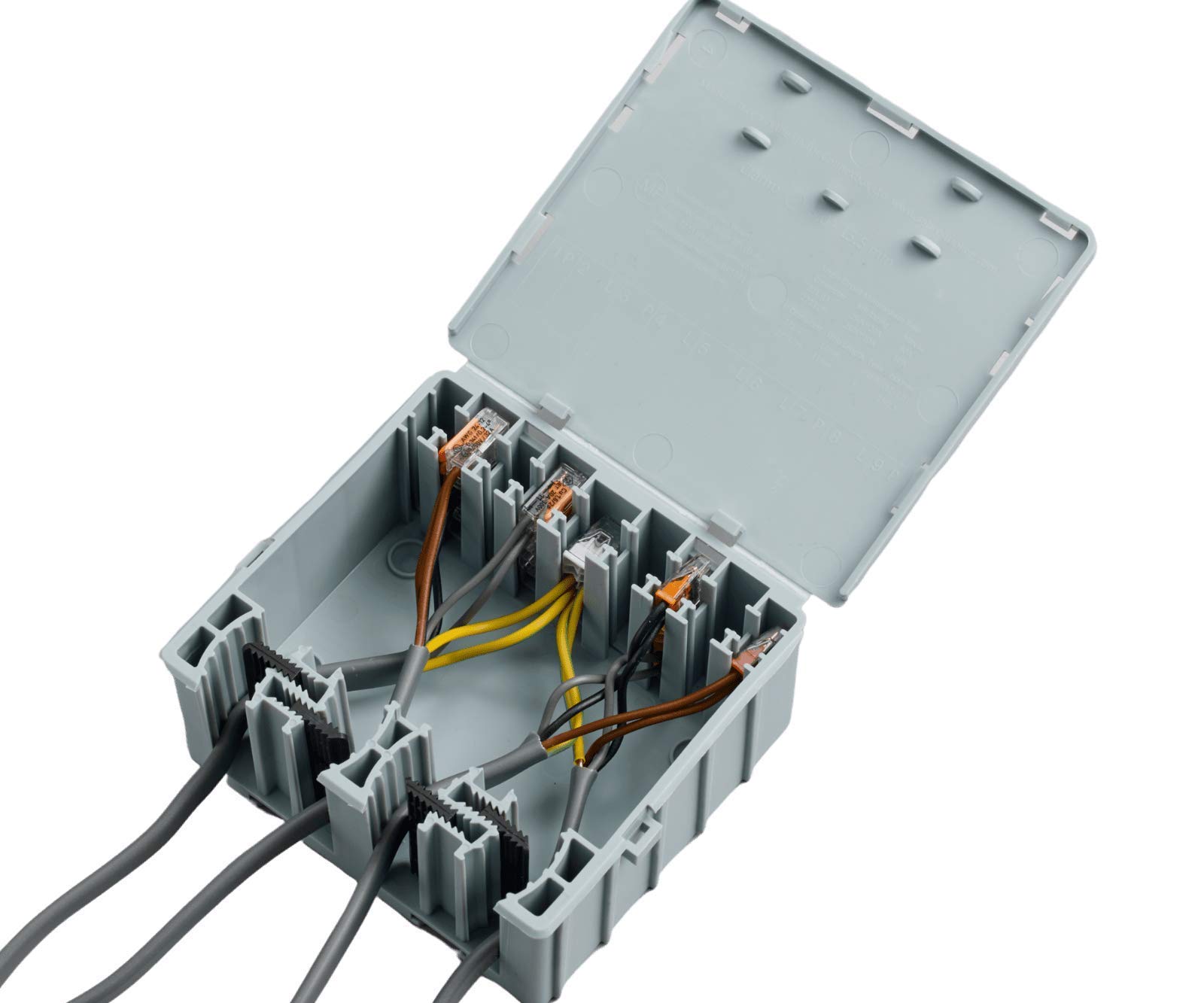 Wagobox-XL Junction Box in Grey for use with Wago 2273 and 221 terminals Pack of 1