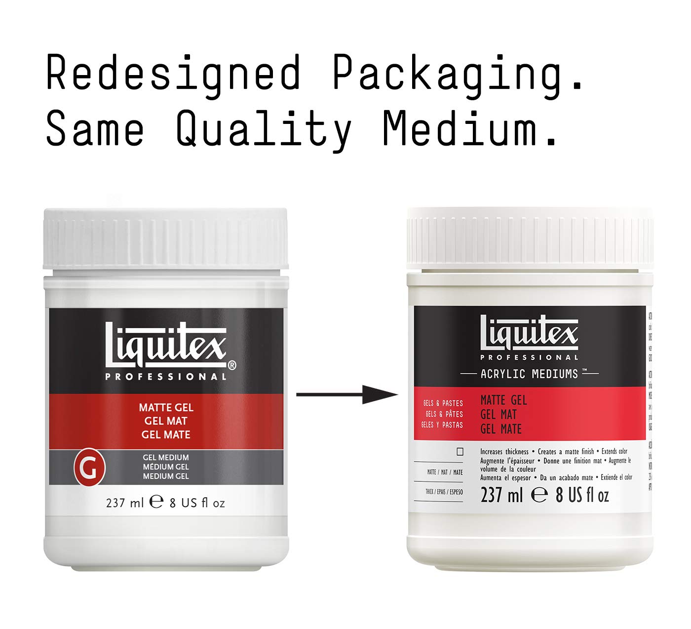 Liquitex Professional Matte Gel Medium, 237ml (8-oz)
