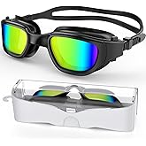 Zeligerstar Polarized Swimming Goggles, Unisex Adult Swim Goggles Anti Fog Anti UV Wide View Pool Glasses for Men Women