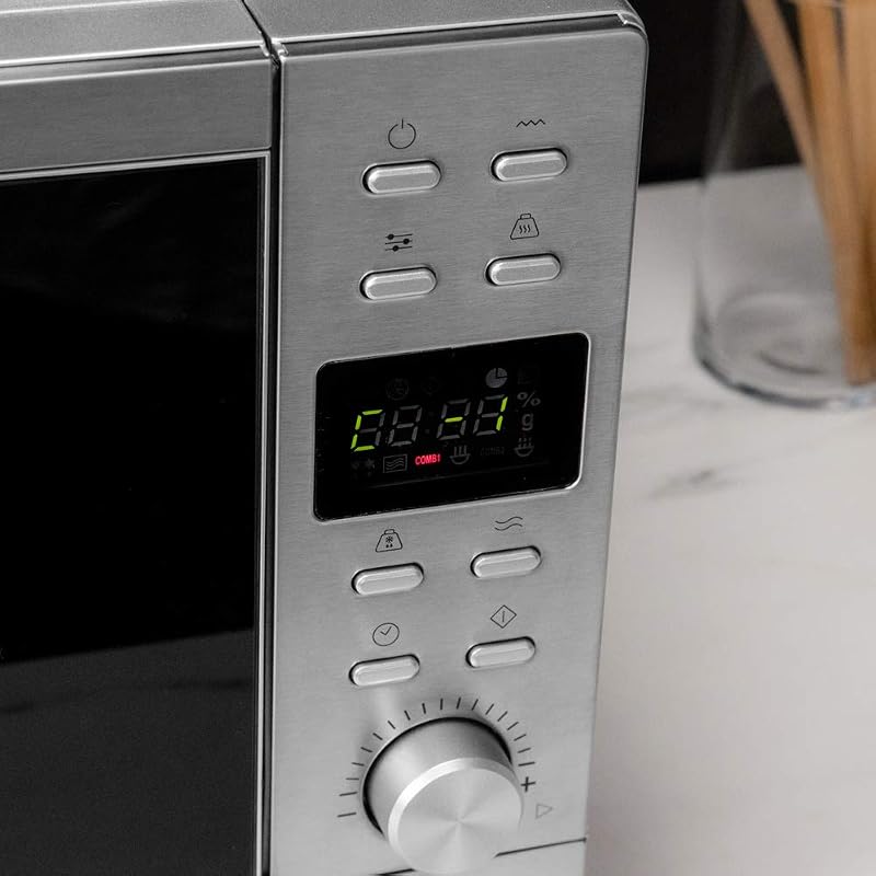 Forno a Microonde senza gradheat piatto 2300 tocco piatto bianco. Capacità 23 litri, potenza 800 W, 8 funzioni preconfigurate, timer fino a 95 minuti