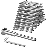 BLIKA 50 Pack Invisible Cable Railing kit, T316 Stainless Steel 1/8" Invisible Receiver and Swage Stud End for Cable Railing, Swage Tensioner 1/8" for Wood/Metal Post, Cable Railing Hardware