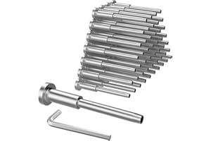 BLIKA 50 Pack Invisible Cable Railing kit, T316 Stainless Steel 1/8" Invisible Receiver and Swage Stud End for Cable Railing, Swage Tensioner 1/8" for Wood/Metal Post, Cable Railing Hardware