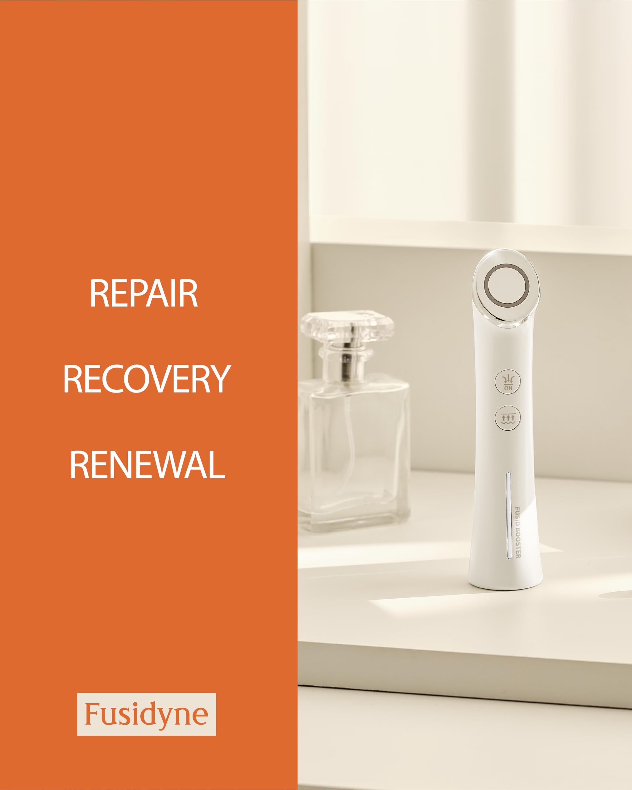 Fusidyne Fusid Booster - - Microcurrent Facial Toning Tool. Korean Skincare for Skin Elasticity, Density, Radiance. Multi-Functional Skin Tightening Massager