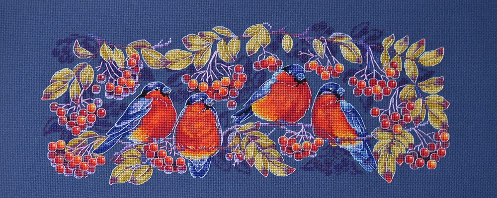 Merejka Counted Cross Stitch Kit, Cotton, Multicoloured, 37x15 cm