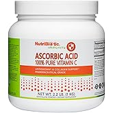 NutriBiotic Ascorbic Acid Vitamin C Powder, 2.2 Lb | Pharmaceutical Grade L-Ascorbic Acid, 2000 Mg Per Serving | Essential Immune & Antioxidant Collagen Support Supplement | Vegan, Gluten & GMO Free