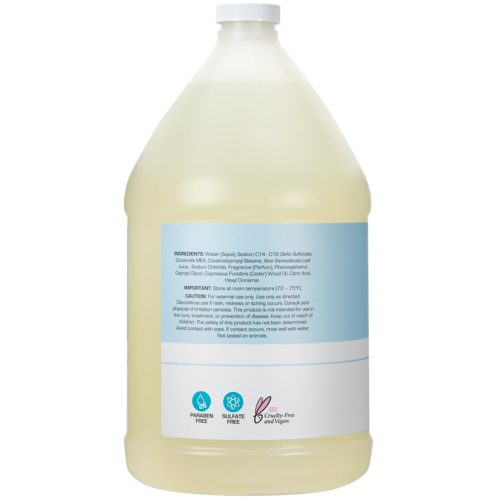 Ginger Lily Farms Club & Fitness Conditioning Liquid Hand Soap Refill, 100% Vegan & Cruelty-Free, Rain Water Scent, 1 Gallon (128 fl oz)