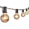 10FT Outdoor String Lights With 10 G40 Glass Bulbs - Warm White Patio Lighting