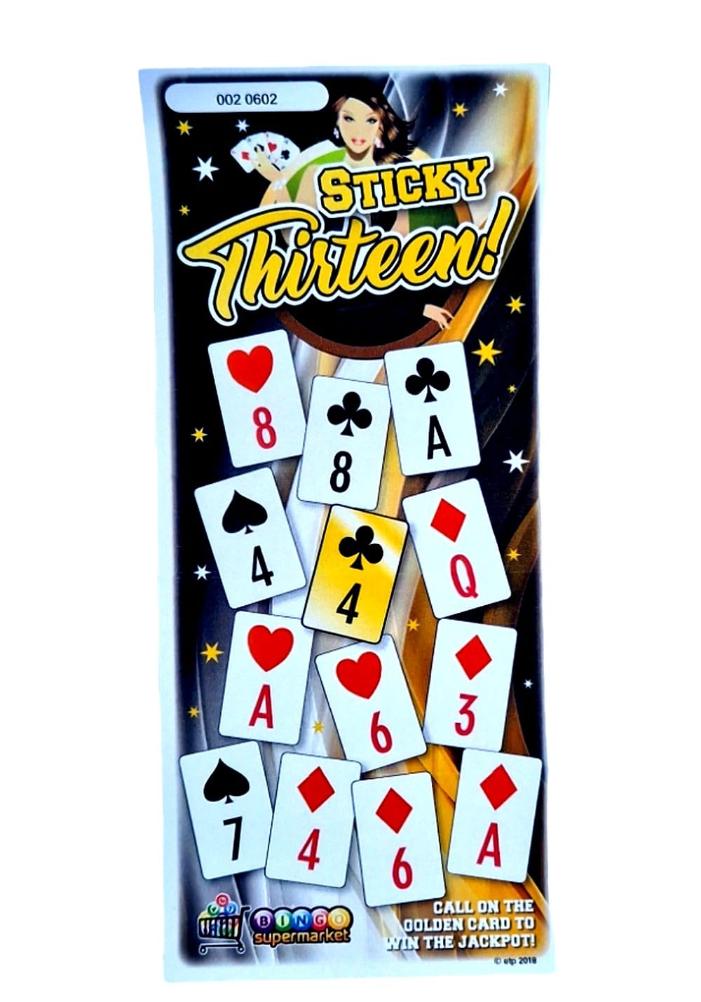 Bingosupermarket Sticky 13 Bingo Tickets 100 Pack Hoy Bingo