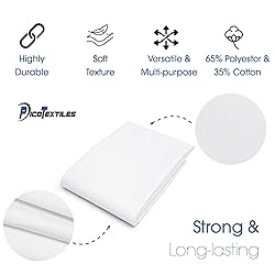 Pico Textiles 5 Yards Bolt White Poly Cotton Twill