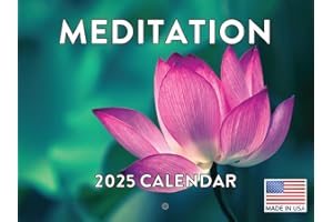 POSTER FOUNDRY Meditation Calendar 2025 Monthly Wall Calender 12 Month | American Made In The USA