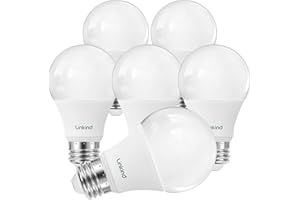 Linkind A19 LED Light Bulb, 60W Equivalent, 2700K Soft White Light Bulbs, 800 Lumens 8.5W Non-Dimmable LED Bulbs, E26 Standard Base, Energy Efficient for Bedroom Home Office, 6 Packs