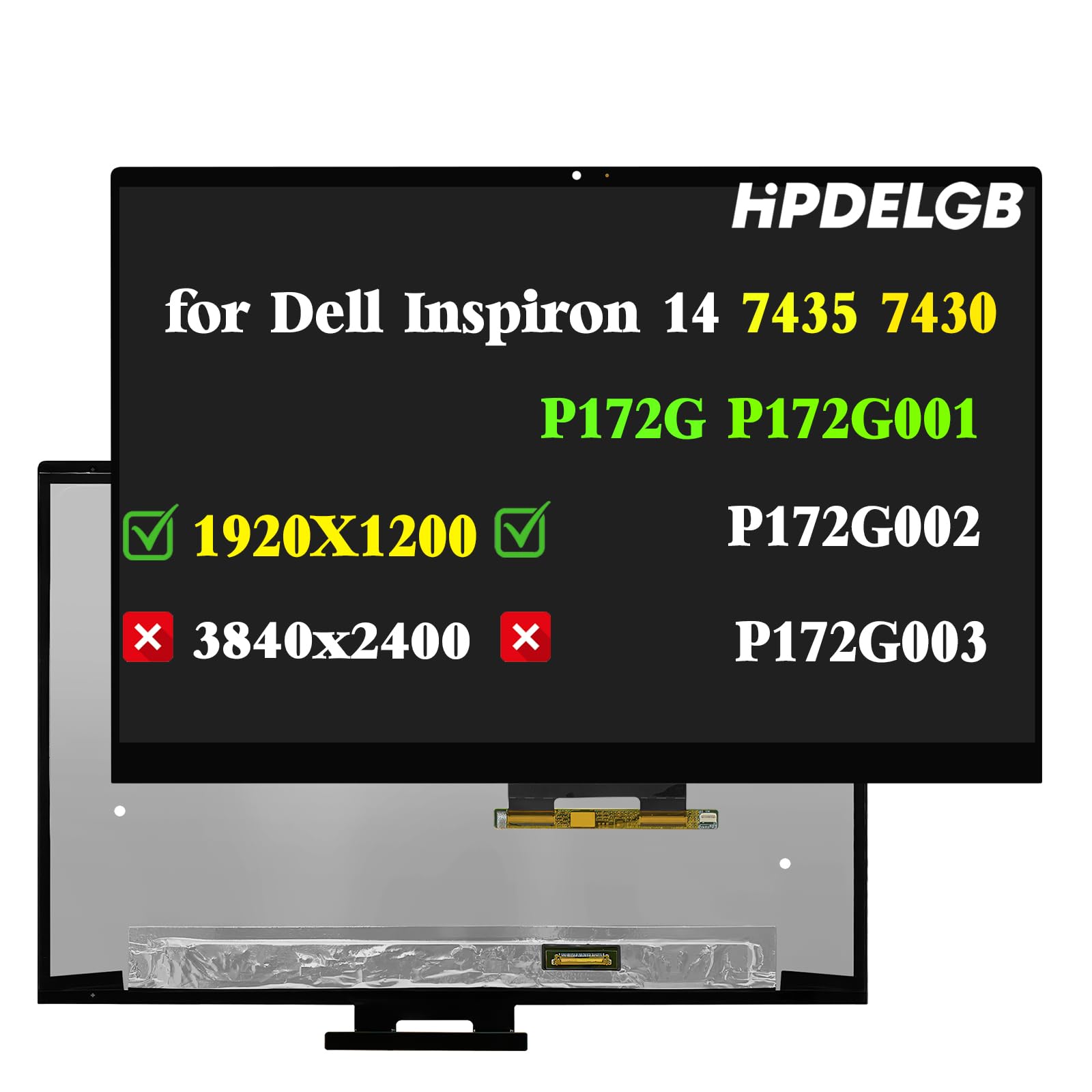 HPDELGB Replacement for Dell Inspiron 14 7435 7430