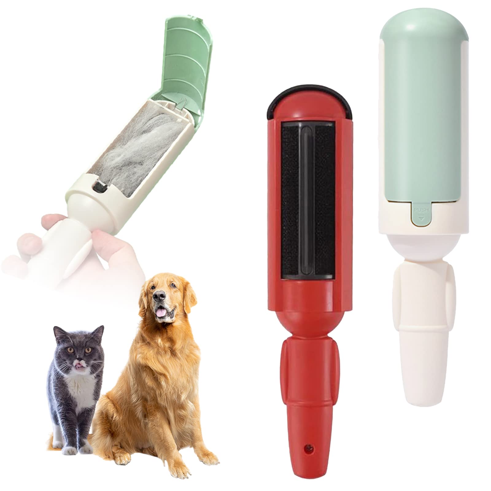 71Nmly 2pcs Pet Hair Remover Roller,Reusable Animal Hair Remover Brush,Pet Fur Remover for Dog Cats,Easy to Clean Fixed Areas Pet Fur for Bedding,Sofa,Carpets, Furniture, Clothes etc