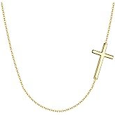 Eesphy 18K Gold Plated Cross Necklaces for Women, Crystal & Cubic Zircon Christan Pendant Necklace, Faith Gift for Her on Special Day, Birthday,Anniversary Day, Dailywear