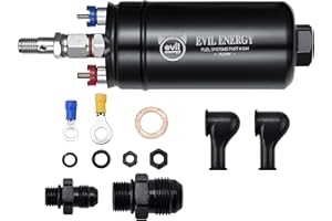 EVIL ENERGY External Inline Fuel Pump Electric 300LPH High Flow 12V Universal