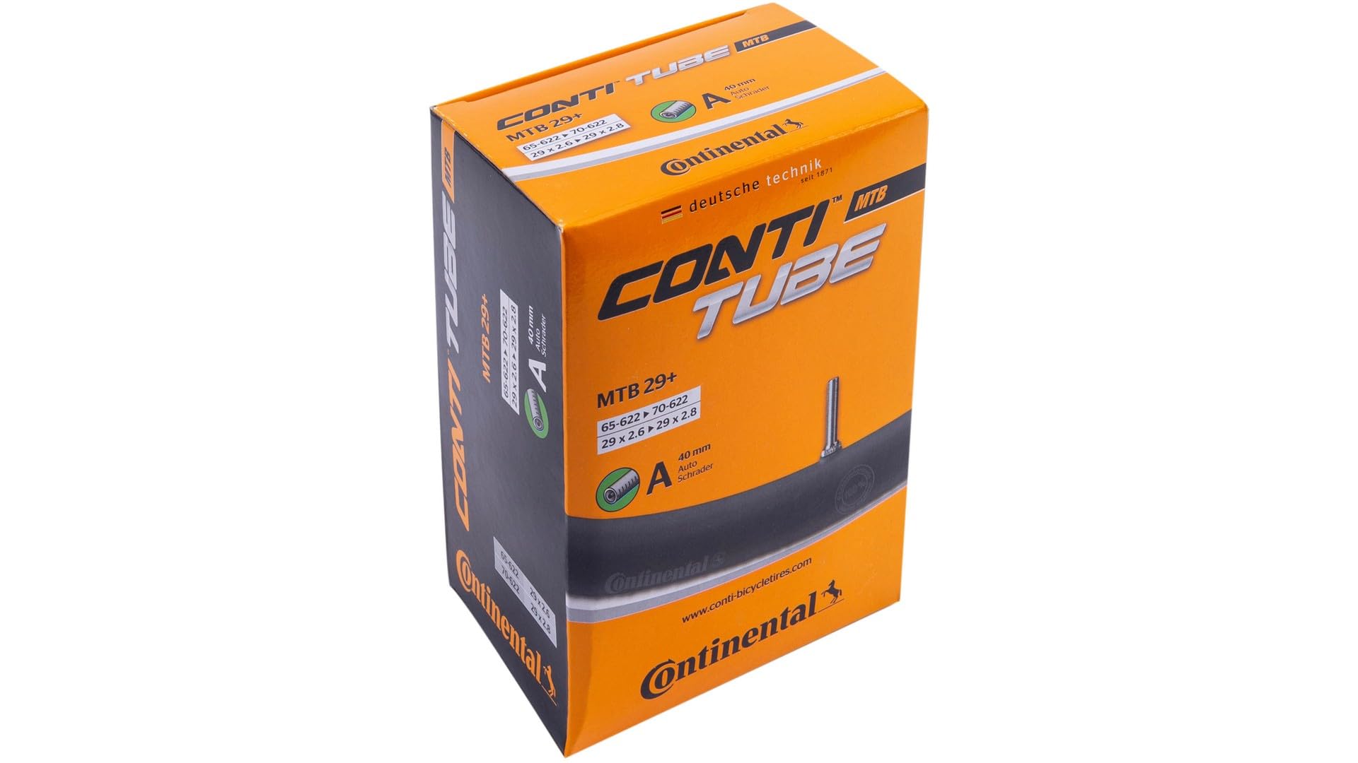 Conti Conti Men's MTB 29 tube, black, 40mm, made of aluminum, 65/70-622