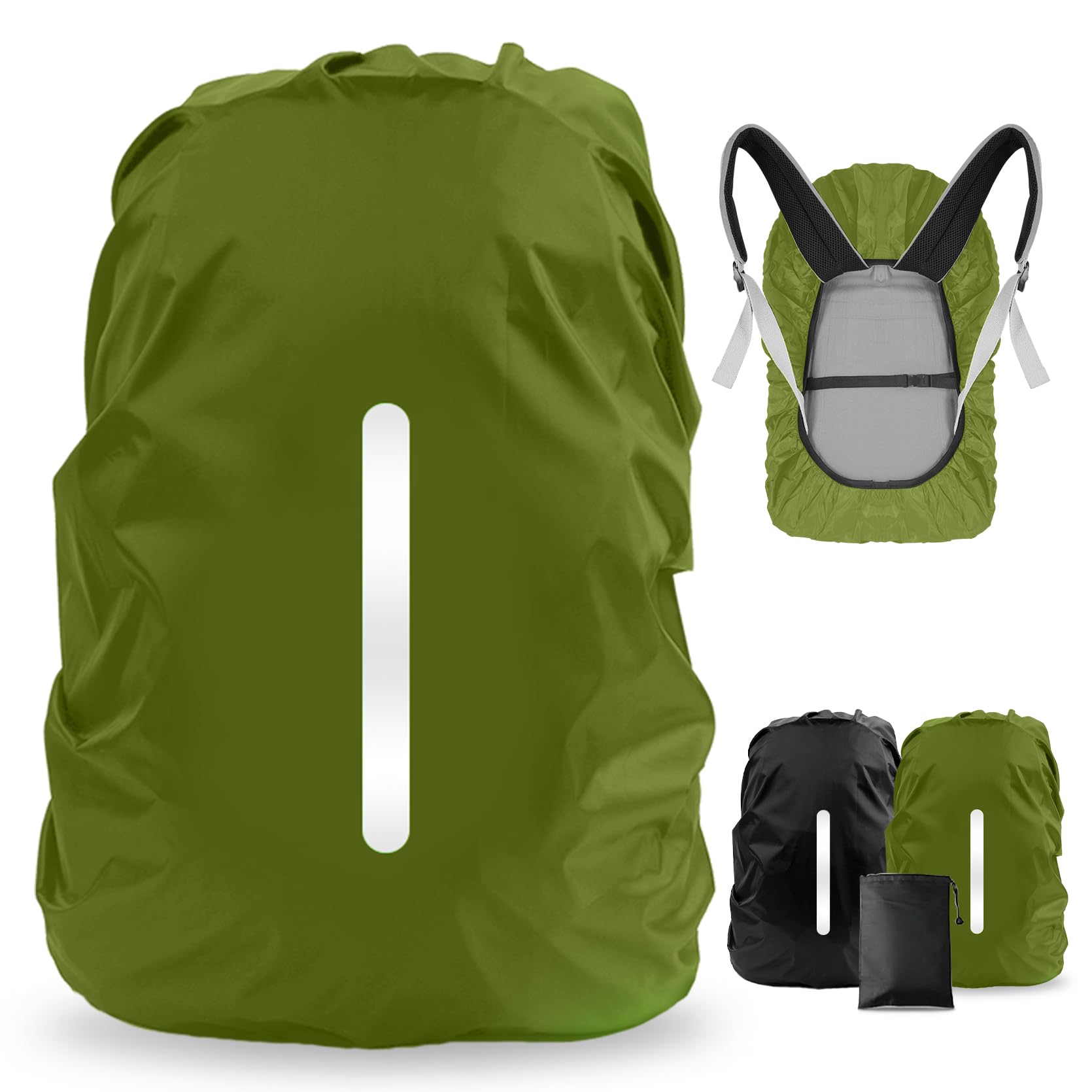 Photo 1 of LAMA 2 Pack Waterproof Rain Cover for Backpack, Reflective Rucksack Rain Cover for Anti-dust/Anti-Theft/Bicycling/Hiking/Camping/Traveling/Outdoor Activities