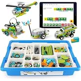 JoviJon WeDo 2.0 Core Set, Programmable Robotics Kit, 280 Pieces DIY Programing Robot Electronic Bricks+4PCS Hub Motor Kit Compatible with Standard Building Blocks We.Do 2.0 45300 Robotics