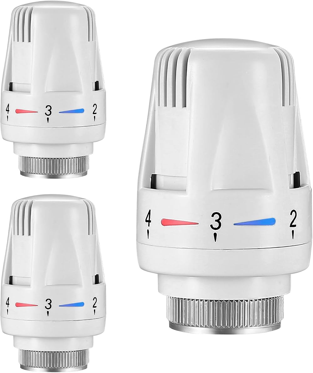 LJAPPLIED Thermostatic Radiator Head 3 Pack M30x1.5 Smart Valve Replacement