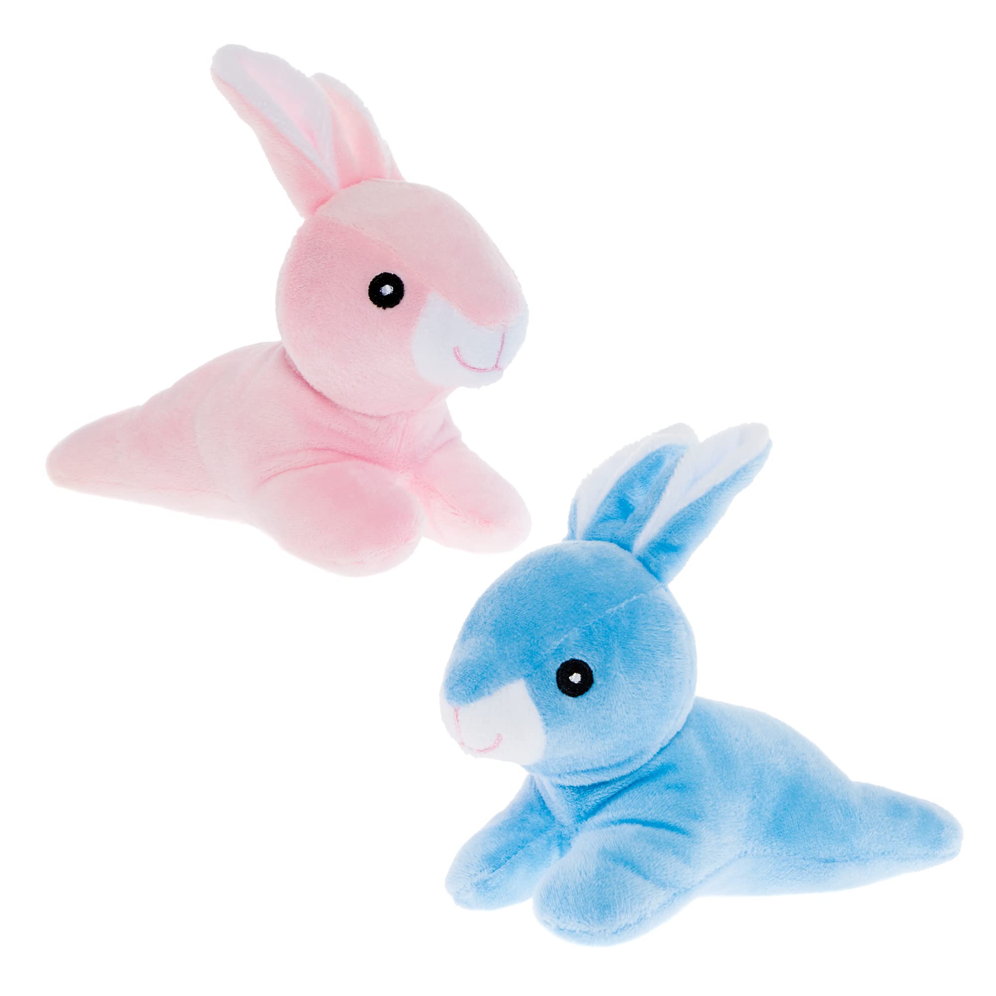 Baker Ross FX464 Bunny Plush - Pack of 2, Soft Toy Easter Party Bag Fillers