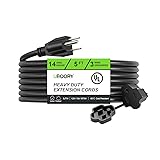 UBOORY Outdoor Extension Cord Waterproof 5
