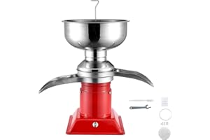 Happybuy Milk Cream Centrifugal Separator, 304 Stainless Steel Electric Milk Skimmer 100L/H Goat Milk Separator, 10500RPM Goat Cow Milk Separator, 30W Cow Cream Seperator, 5L Bowl Capacity, 100-240V