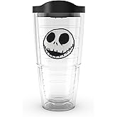 Tervis Disney Nightmare Before Christmas Jack Made in USA Double Walled Insulated Tumbler Travel Cup Keeps Drinks Cold & Hot, 24oz, Classic