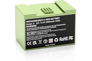 Bonadget Advanced 5000mAh Replacement for iRobot Roomba Battery j7 j6 j5 i8 i7 i5 i3 e6 e5 for Roomba Battery Replacement j7 Plus j8+ Lithium-ion 14.4V