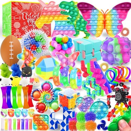 Fidget Toys Set, 80 Pack Sensory Toys Party Favors Kids Autism