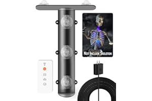 LITUWAY 12 ft Skeleton Lighting Kit, (Not Include Skeleton) Remote Control Led with 3 Lighting Mode for Giant Skeleton, Halloween Decoration Light Outdoor, Accessories for Scary Skeleton