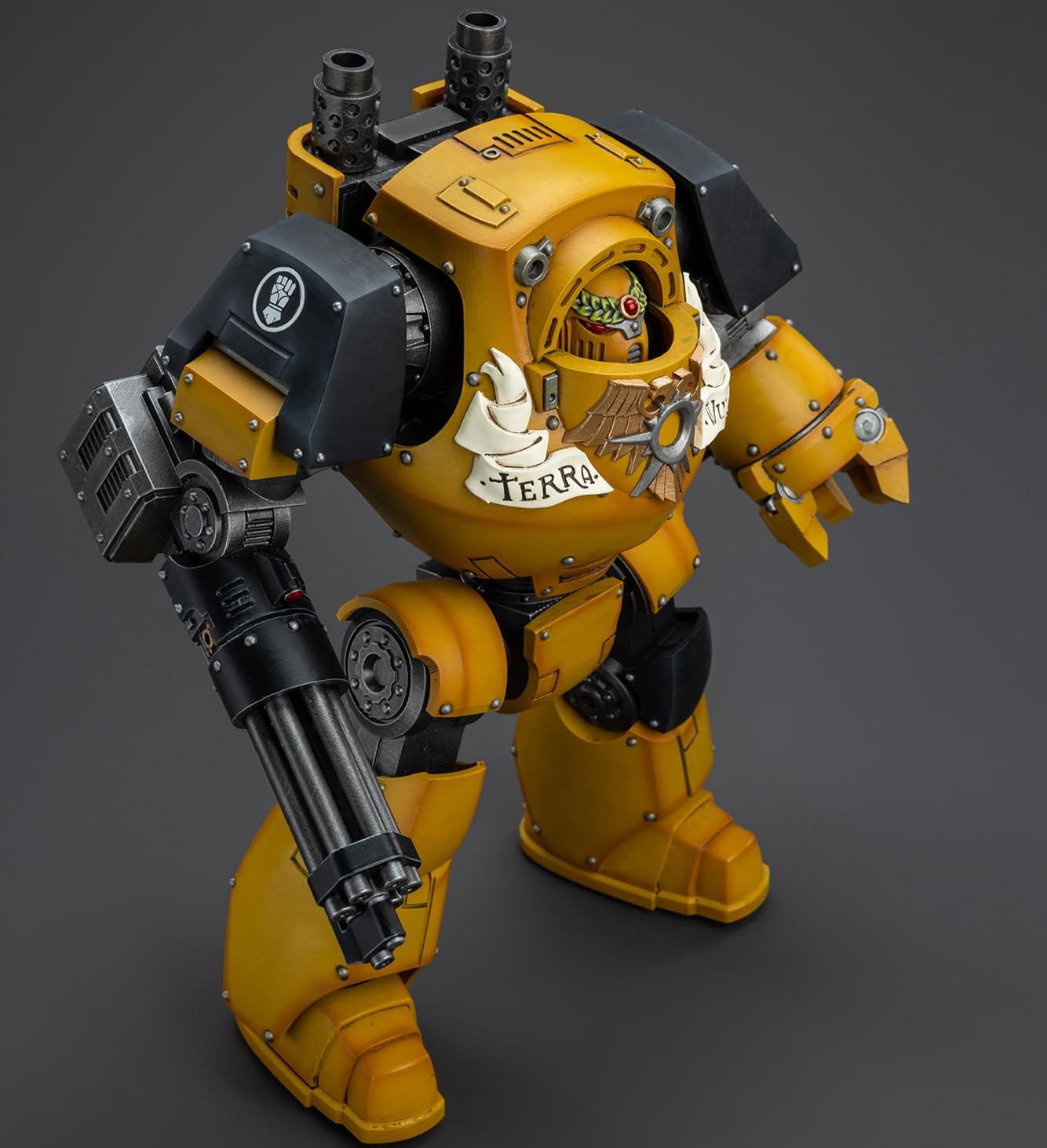 HiPlay JoyToy Warhammer The Horus Heresy Collectible Figure: Imperial Fists Contemptor Dreadnought 1:18 Scale Action Figures JT9411