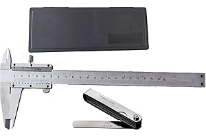 UpAmcarker Vernier Caliper 8 inch Stainless Steel 200 mm Micrometer Durable Measuring Tool for Inside, Outside, Depth and Step Measurements (0-8 inch)