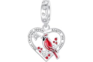 BIZK 925 Sterling Silver Charms for Bracelets and Necklaces for Birthday Valentine's Day Fashion Jewelry for Women Friend and Mother