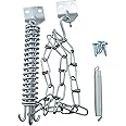 YHXiXi Storm Door Chain Spring Screen Door Chain Storm Door Chain Safety Door Chain and Spring for Stop Front Screen Door Opening Prevent Storm Damage Heavy Duty Storm Door Hardware