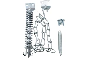 YHXiXi Storm Door Chain Spring Screen Door Chain Storm Door Chain Safety Door Chain and Spring for Stop Front Screen Door Ope