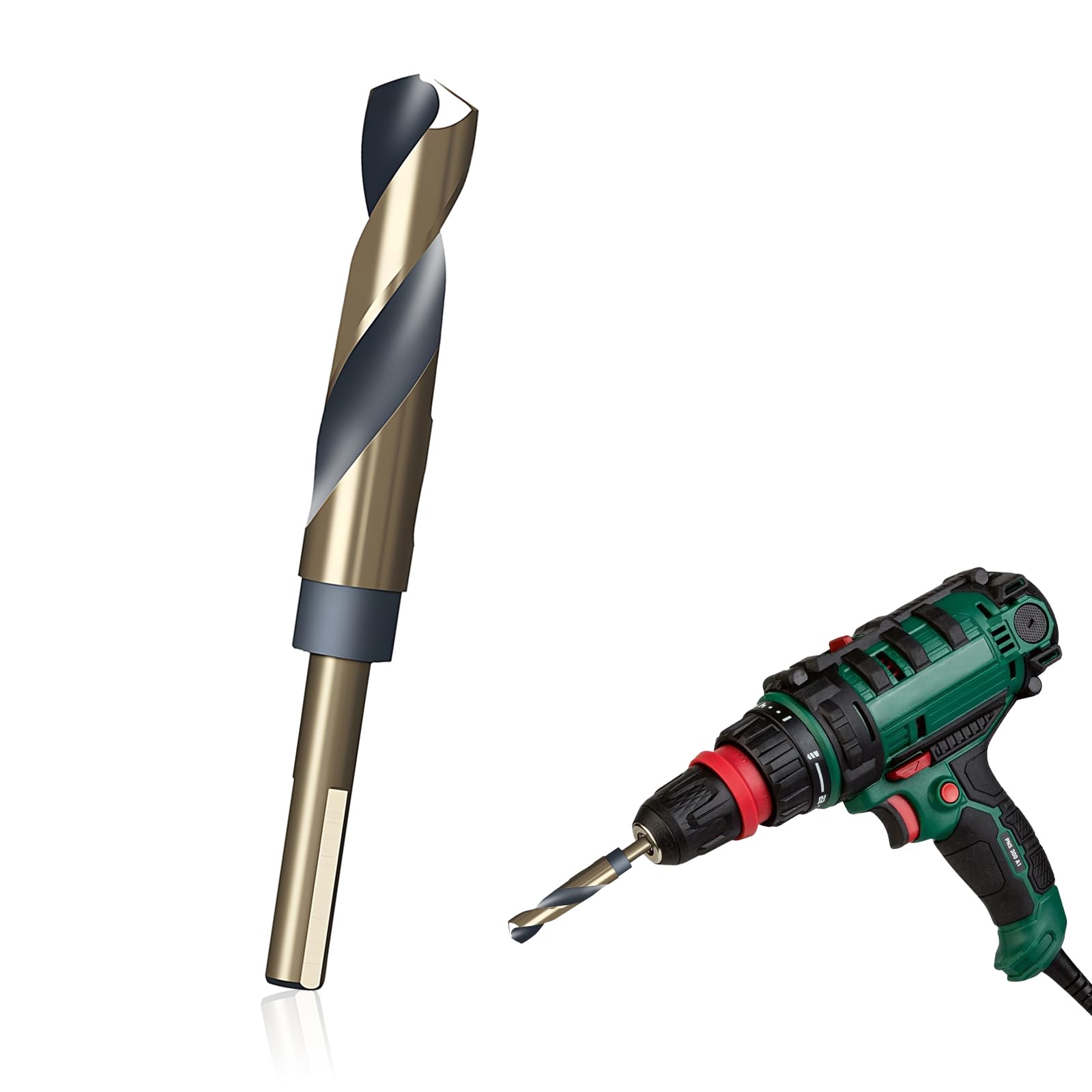 15mm HSS Drill Bits, Metal Drill Bits,10mm Shank for Stainless Steel, Metals, Plastics, Woods, Alloy and Hard Steel for Building Engineering Woodworking DIY Projects