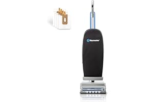 Vacmaster UB0402 Commercial Vacuum Cleaner Ultra-Lightweight 14L Capacity Bagged Upright Vac with LED Headlight and 2-Speed Setting Powerful Suction for Pets, Carpets & Hard Floor