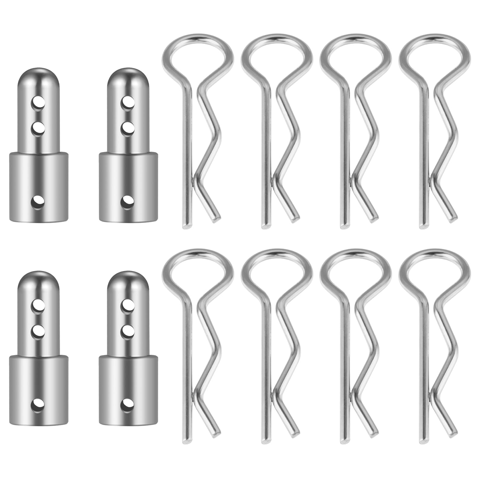 AXspeed Aluminum Alloy Body Post Mount with Locking Clips for 1/14 MJX 14209 14210 14301 14302 RC Truck & Car Shell Parts (Silver)