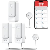 No Hub Required WiFi Water Sensor, Smart Water Leak Detector, 100dB Adjustable Alerts & App Alerts, IP67 Waterproof, Wireless