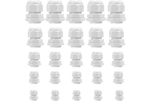 Cable Gland 25 Pack Cable Glands IP68 Waterproof Compression Glands Suitable for 3mm - 14mm Cables Cable Stuffing Glands Cabl