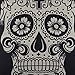LINKWELL 45x45cm Black Skull Halloween All Hallows' Eve Gift Present Linen Cushion Covers Pillow Cases Trick-or-Treating