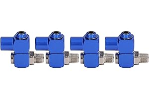 Generic Hardened Steel 1/4in NPT Swiveling Air Fitting Hose Connector 360° Rotating Pneumatic Tool Adapter 150PSI 4pcs for Im