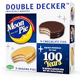 MoonPie Double Decker Variety Pack &ndash; Original &amp; Banana Marshmallow Sandwich Moon Pies (18 Total Pies, 49.5 oz / 1404 g) &ndash; 9 Original &amp; 9 Banana Individually Wrapped