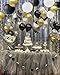 9PCS Paper Lanterns with Assorted Colors and Sizes Paper Lanterns Decorative,Chinese/Japanese Paper Hanging Decorations Ball Lanterns Lamps for Home Decor, Parties, and Weddings (Black, White, Gold)