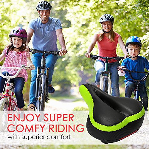 image for Inofia Bike Seat Comfort Bicycle Saddle, GEL Memory Foam, Dual Shock A