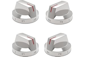 HQ PINSHENGHUO Upgraded DG64-00975A Universal Electric Range Stove Control knobs Replacement,Suitable for Kitchen, DG94-03443A Burner Knobs fits for Samsung Gas Oven Control Parts NE/NX9000T NX60T8511SS/AA(4PCS)