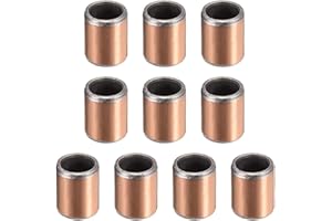 uxcell Sleeve Bearings 6mm Bore x 8mm OD x 10mm Length Plain Wrapped Oil-Less Bushing 10pcs